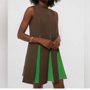 Tuckernuck Brown green women dress XS NEW